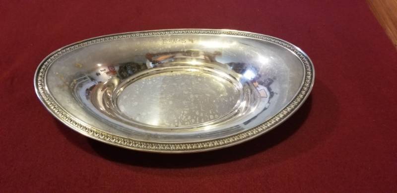 lot 13406 image: Sterling Silver International Oval Bon Bon Dish 187.0 grams