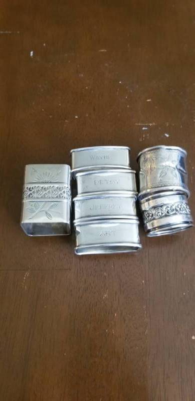 lot 40210 image: Lot of Sterling Silver Napkin Holders