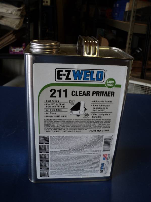 lot 7302 image: (1) gallon EZ Weld 211 Clear Primer PN 21105