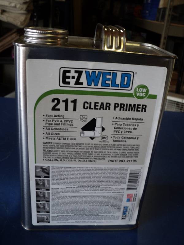 lot 7304 image: (1) gallon EZ Weld 211 Clear Primer PN 21105