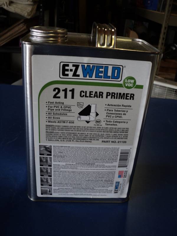 lot 7307 image: (1) gallon EZ Weld 211 Clear Primer PN 21105