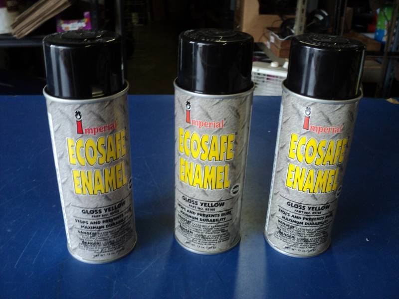 lot 7315 image: (3) can Imperial Eco-Safe Enamel gloss, yellow, 12 oz cans