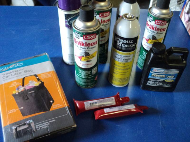 lot 7394 image: (10) ct mixed lot automotive accessories cleaners, litter bag