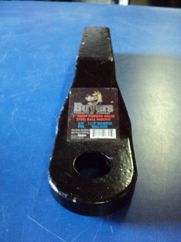 lot 7397 image: Buyers 2 drop forged solid steel ball mount 34 rise 1-14 diameter ball hole
