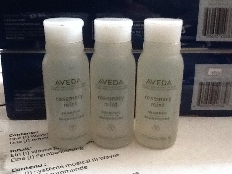 lot 7934 image: 50 hotel size bottles of Aveda shampoo