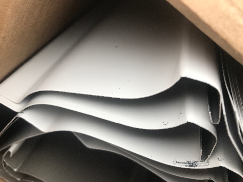 lot 802 image: (3) sections of 5 inch gutter in 10 feet long white aluminum
