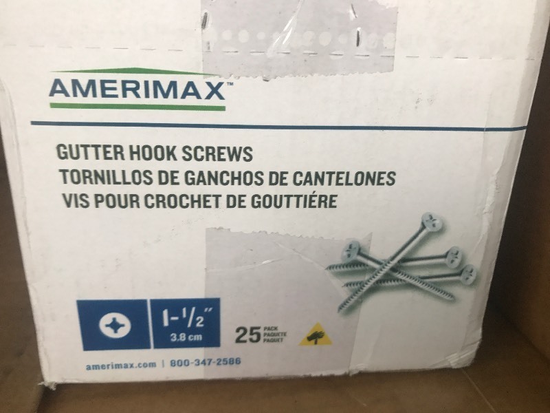 lot 830 image: Five boxes of 25 gutter plug screws as pictured