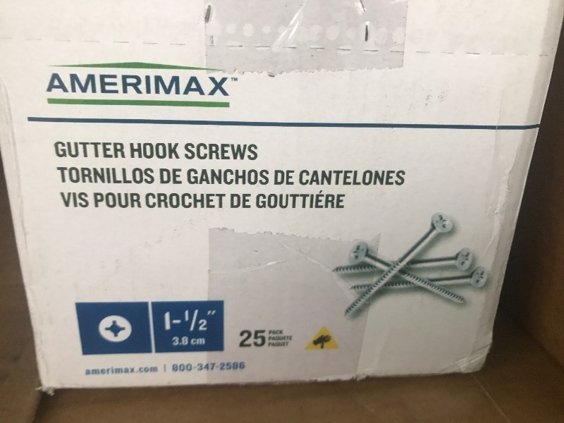 lot 831 image: Five boxes of 25 gutter plug screws as pictured