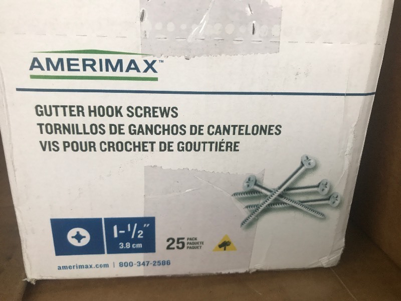 lot 832 image: Five boxes of 25 gutter plug screws as pictured
