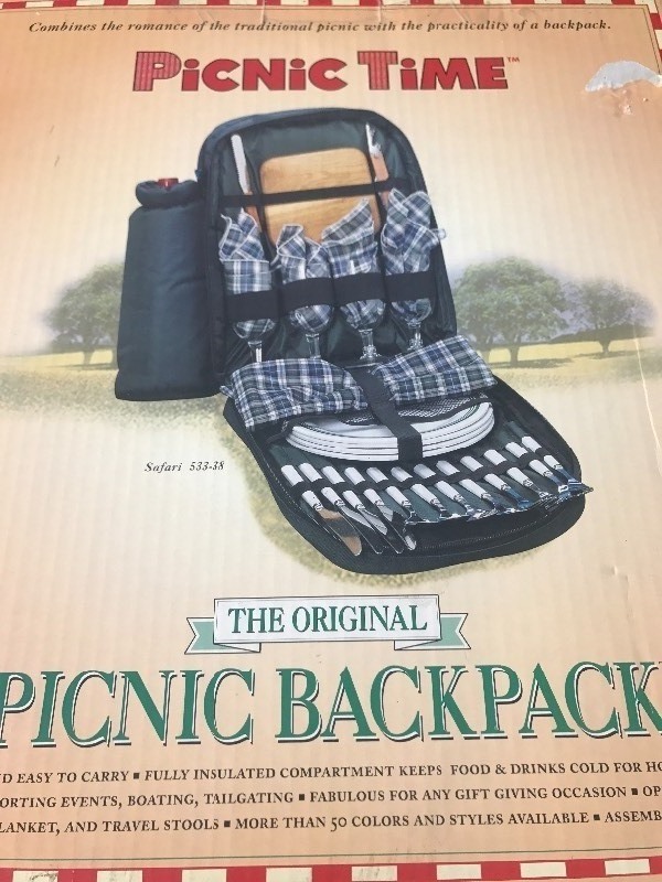 lot 126 image: Picnic backpack as pictured all utensils