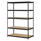 lot 362 image: Edsal Steel Ultra Boltless Storage Rack with 5 Shelves, URWM184872BK, 4000 lbs Capacity, 48  Width x 72  Height x 18  Depth, Black