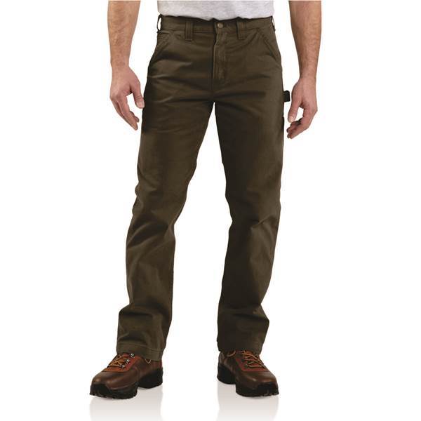 lot 366 image: Carhartt Mens Washed Twill Dungaree Relaxed Fit,Dark Coffee,36 x 32