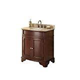lot 368 image: Cherry With Granite Vanity Top In Beige 31 In. W X 35 In. H X 20 In. D Vanity In
