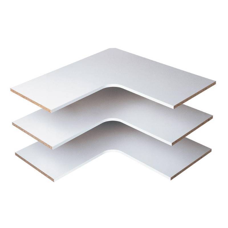 lot 377 image: Martha Stewart Living 30 in. Classic White Corner Shelf (3-Pack)