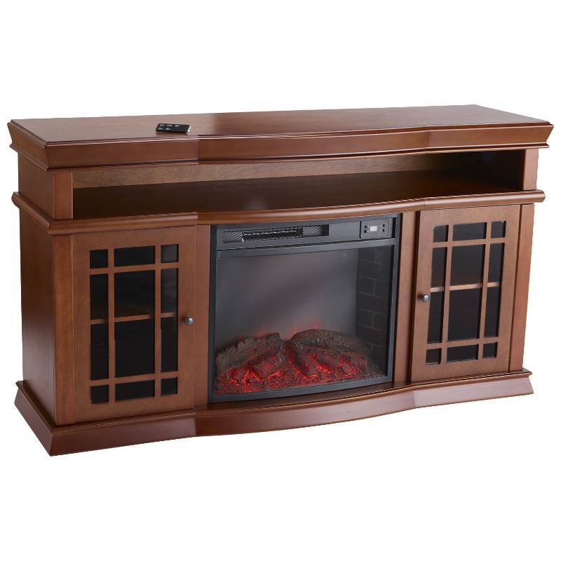 lot 375 image: McLeland Design Monroe Media Fireplace - Walnut