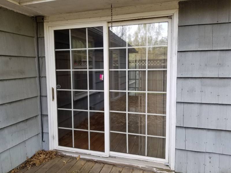 lot 1605 image: Sliding Glass Doors With Frame
