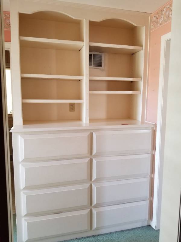 lot 1667 image: Built in Dresser and Shelves