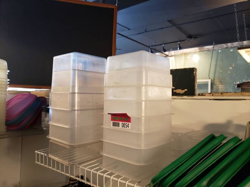 lot 54 image: Food storage Containers with Various Lids.