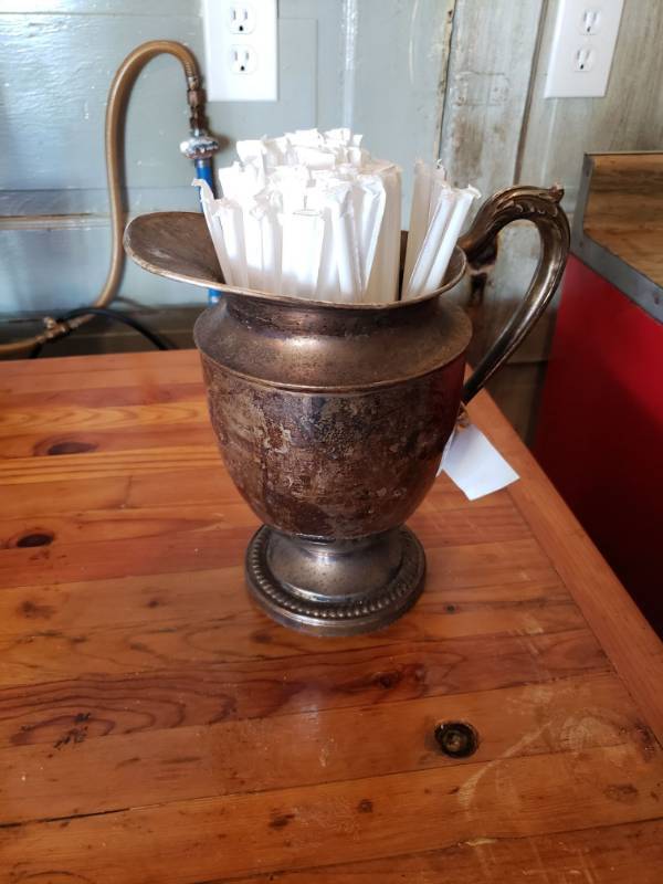 lot 73 image: Vintage Metal Pitcher