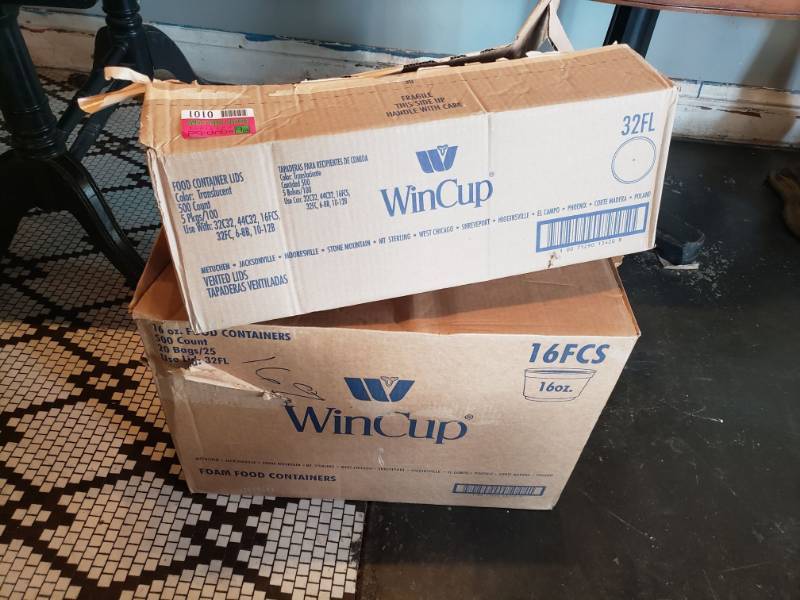 lot 99 image: Styrofoam To-Go Bowls with Lids