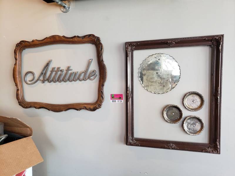 lot 134 image: Antique Decore with custom metal Sign