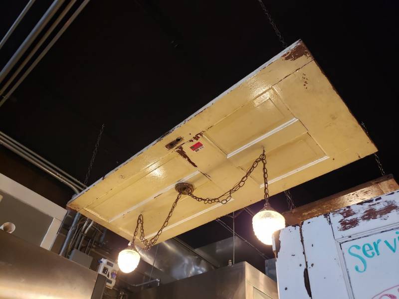 lot 145 image: Custom Hanging Light.