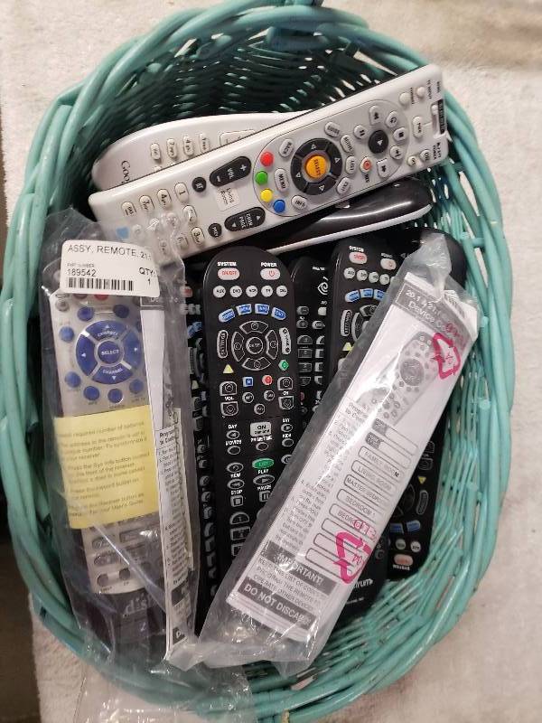 lot 10296 image: Basket of Remotes