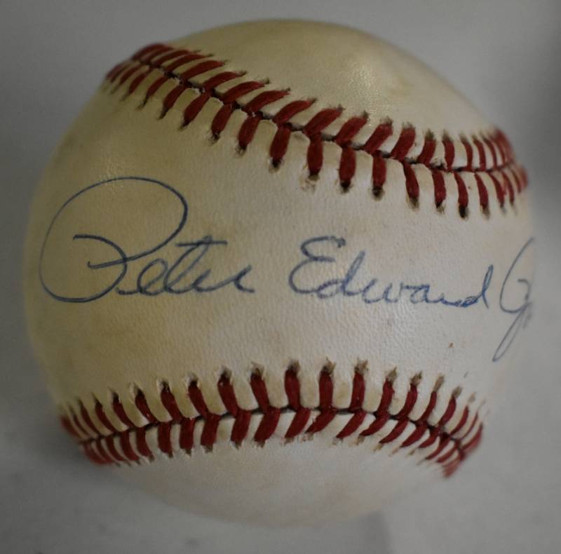 lot 1231 image: Pete Rose Autographed Rawlings Official National League Baseball Full Name w JSA COA
