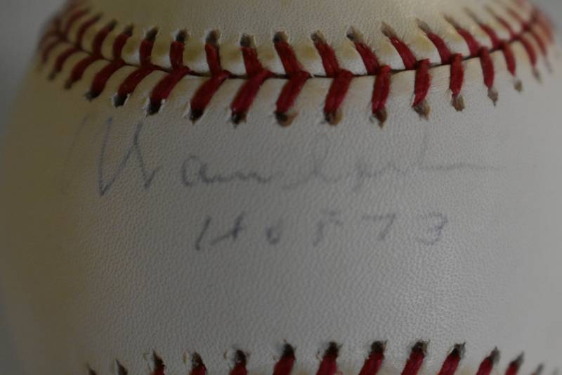 lot 1232 image: Warren Spahn Autographed Rawlings Official National League Baseball w JSA COA