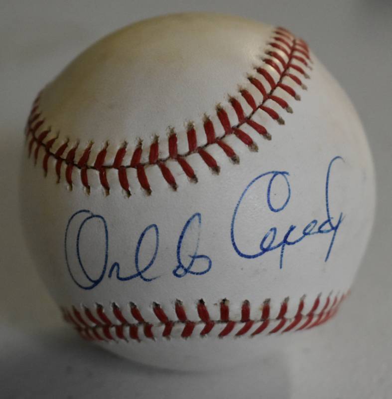 lot 1235 image: Orlando Cepeda Autographed Rawlings Official National League Baseball w JSA COA