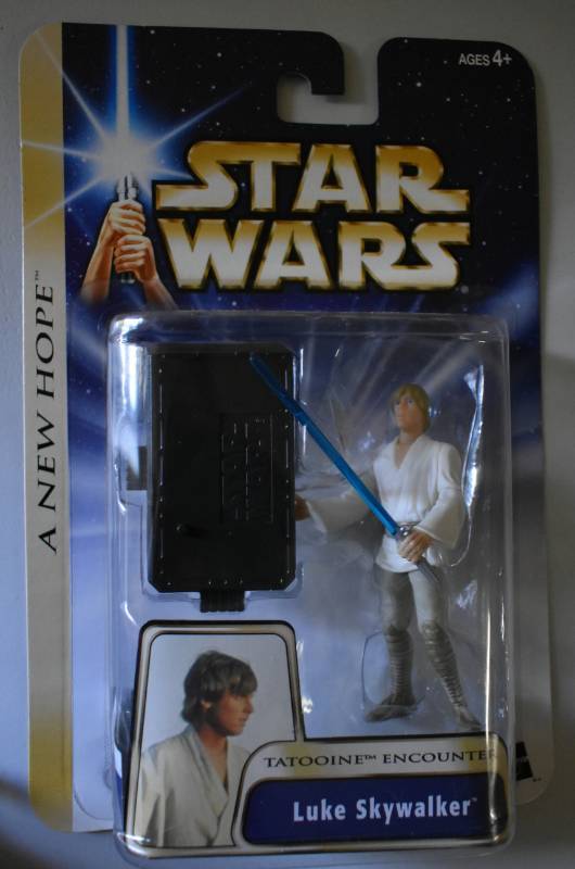 lot 1199 image: New In Package Star Wars Luke Skywalker A New Hope Tatooine Encounter Action Figure