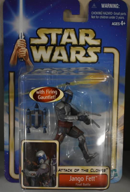 lot 1194 image: New In Package Star Wars Jango Fett Final Battle Attack of the Clones Action Figure