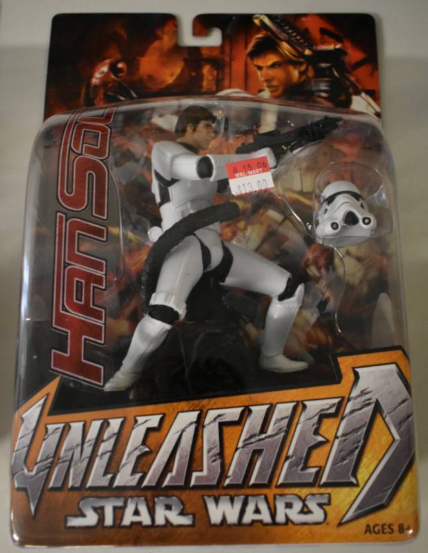 lot 1182 image: New In Package Hasbro Star Wars Hans Solo Unleashed Action Figure