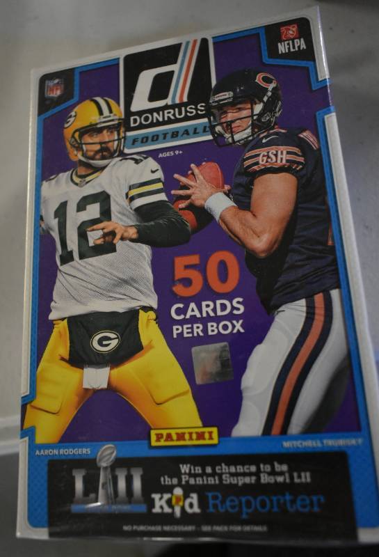 lot 1032 image: Factory Sealed 2017 Donruss Football Trading Cards - 50 Total Cards Included With Possible Patrick Mahomes II Rated Rookie Card