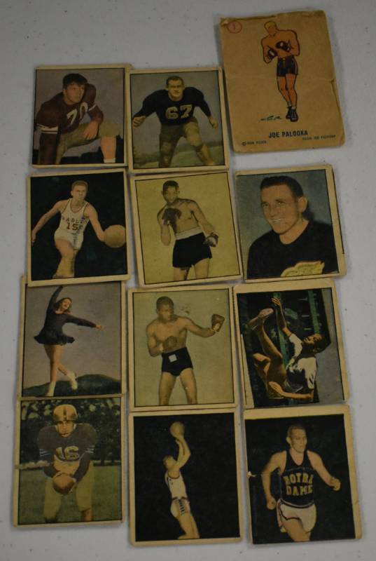 lot 1018 image: Lot of 11 Berk Ross Hit Parade of Champions Lot Including Bill Sharman Rookie Card - Poor to Very Good Condition