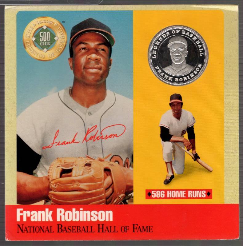 lot 1211 image: Frank Robinson .999 Silver Proof 1 oz. Coin Hall of Fame 500 Home Run Club
