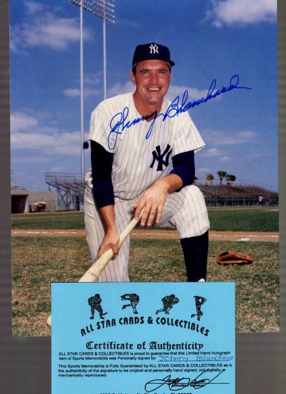lot 1239 image: Johnny Blanchard Autographed 8x10 Photo New York Yankees w COA