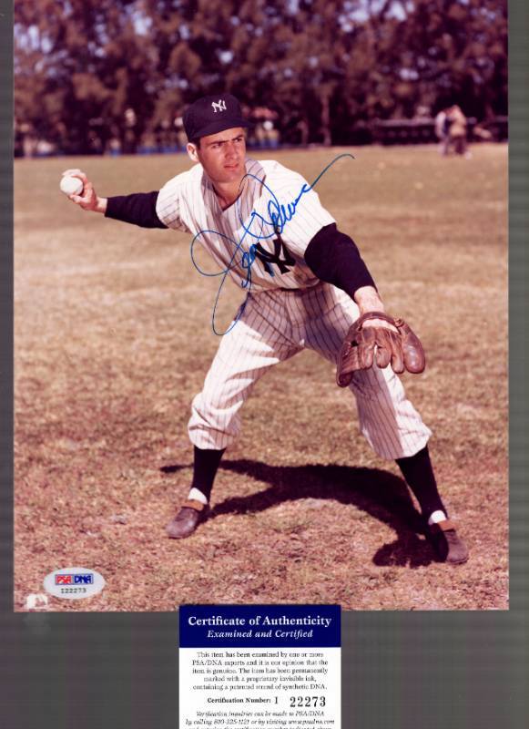 lot 1241 image: Jerry Coleman Autographed 8x10 Photo New York Yankees w PSA COA
