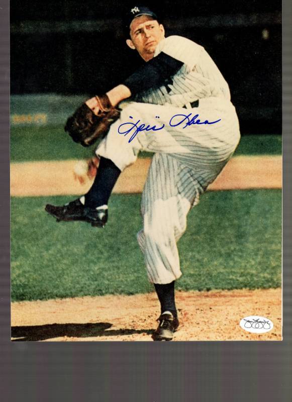lot 1242 image: Frank Spec Shea Autographed 8x10 Photo New York Yankees w JSA COA