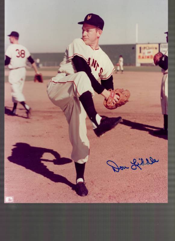 lot 1249 image: Don Liddle Autographed 8x10 Photo New York Giants w COA