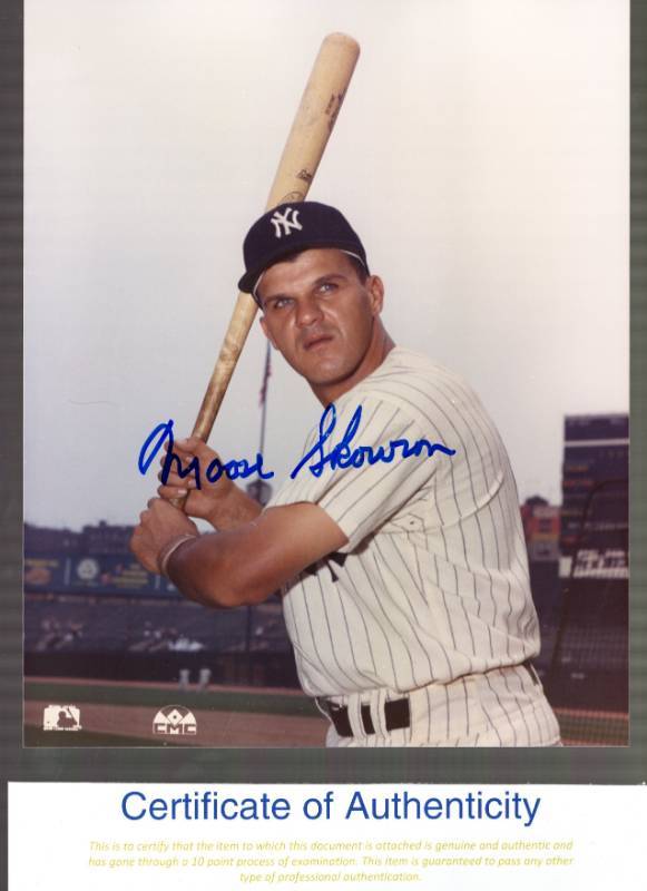 lot 1262 image: Bill Moose Skowron Autographed 8x10 Photo New York Yankees w COA