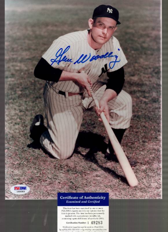 lot 1264 image: Gene Woodling Autographed 8x10 Photo New York Yankees w PSA COA
