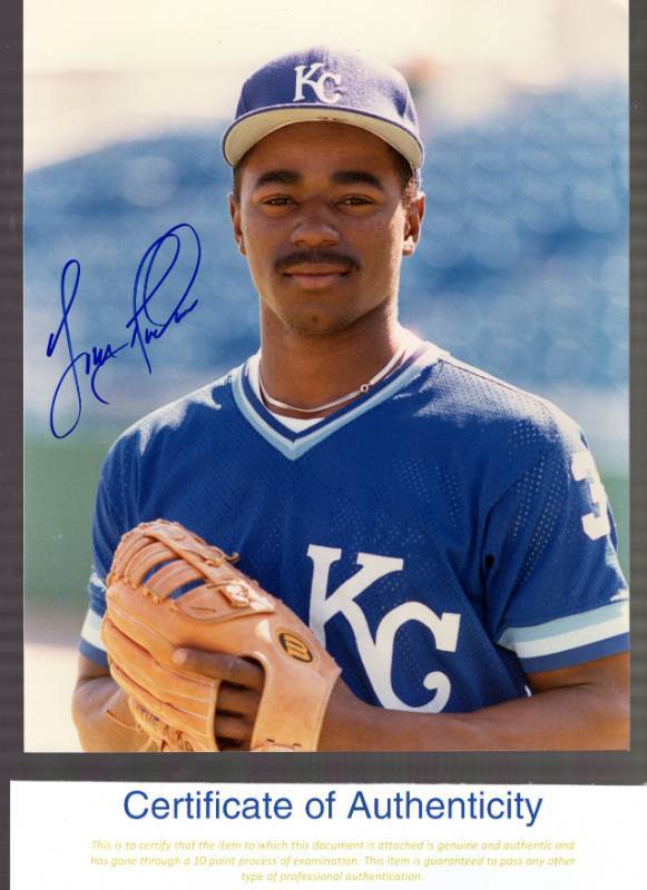 lot 1270 image: Tom Gordon Autographed 8x10 Photo Kansas City Royals w COA