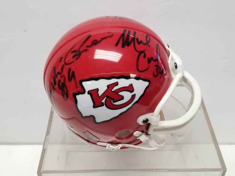 lot 1286 image: Andre Rison Autographed Kansas City Chiefs Riddell Mini Helmet w COA