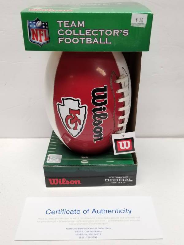 lot 1288 image: Knile Davis Autographed Wilson Kansas City Chiefs Logo Football w COA