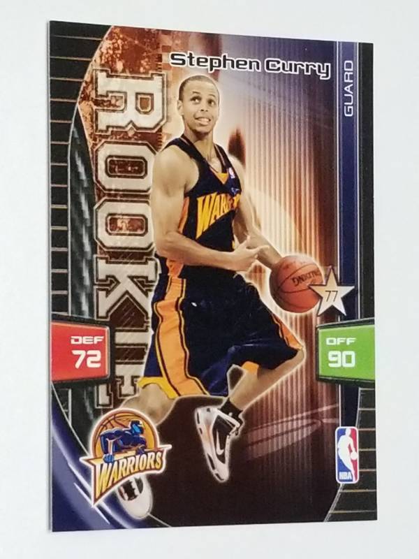 lot 1307 image: 2009 Panini Adrenalyn Stephen Curry Rookie Card Golden State Warriors MVP