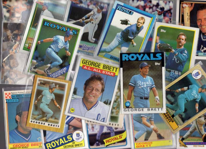 lot 1313 image: 50 Different George Brett Baseball Cards Topps Fleer Donruss Kansas City Royals