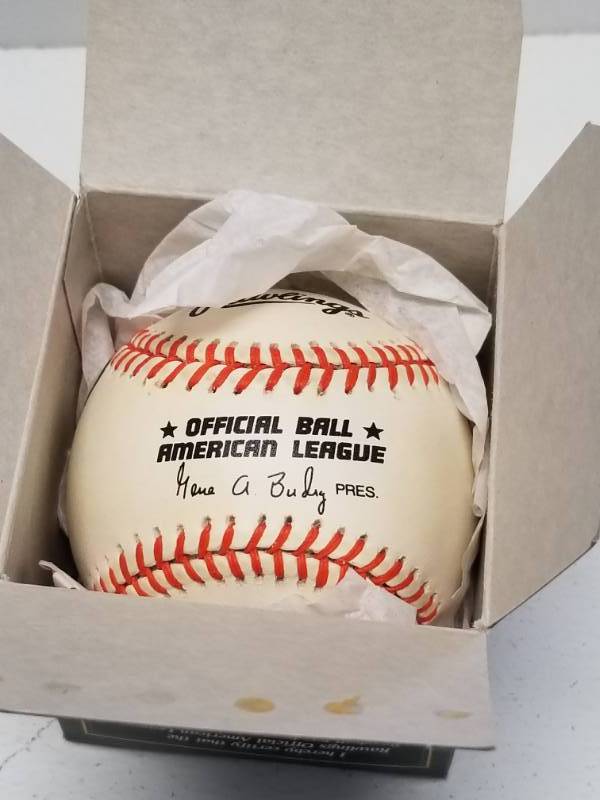lot 1376 image: Cal Ripken Jr. Rawlings Official American League Commemorative Baseball 2131 Iron Man