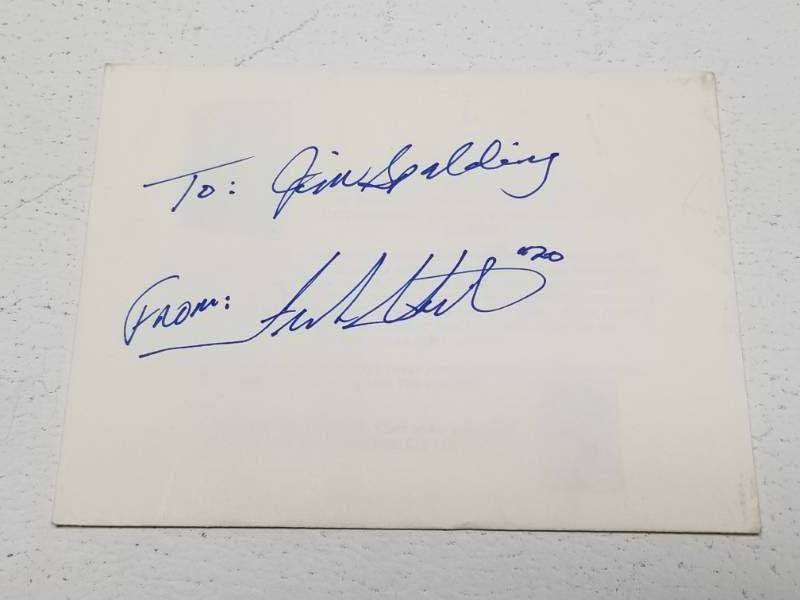 lot 1366 image: Frank White Autographed VIP Banquet Book Debut Ticket & Envelope