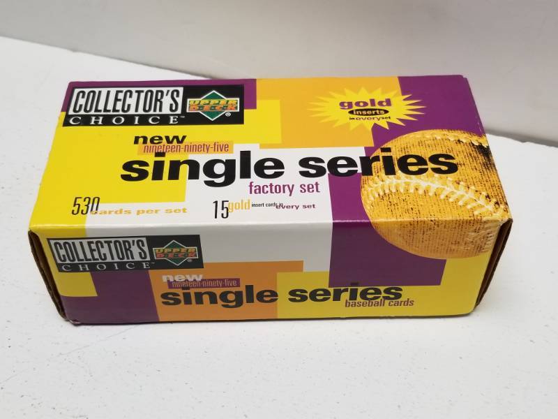 lot 1350 image: 1995 Upper Deck Collectors Choice Baseball Complete 530-Card Set w 15 Gold Insert Cards